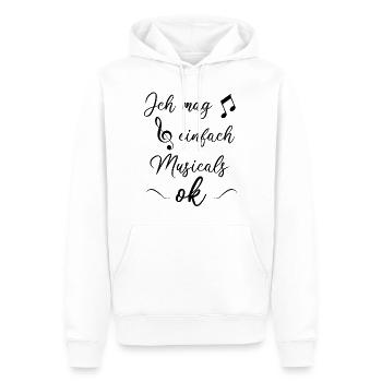 Musical Spruch Gesang Tanz Geschenk Musiktheater - Männer Premium Bio Hoodie - Weiß - Vorne - Nico (187cm)