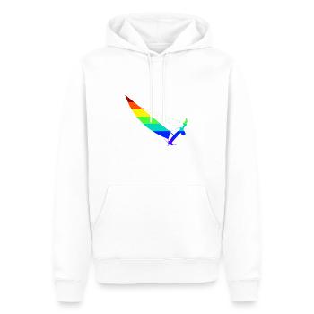 Catamaran en arc-en-ciel - Sweat à capuche Premium bio Homme - blanc - Devant - Nico (187cm)