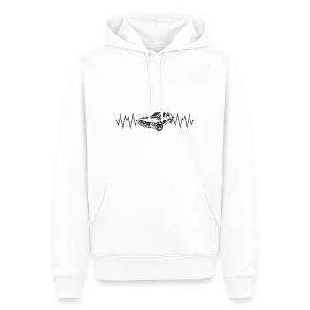 Auto Herzschlag - Männer Premium Bio Hoodie - Weiß - Vorne - Nico (187cm)