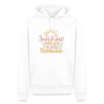 sunshine mixed with a little hurricane Adventure - Männer Premium Bio Hoodie - Weiß - Vorne - Nico (187cm)