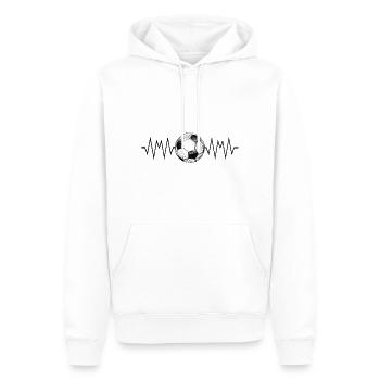 Fußball mit Herzschlag - Männer Premium Bio Hoodie - Weiß - Vorne - Nico (187cm)
