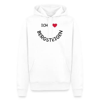 Bergsteigen - Männer Premium Bio Hoodie - Weiß - Vorne - Nico (187cm)