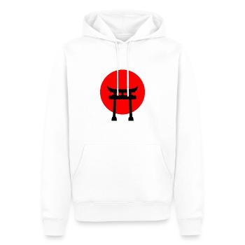 Japon - Sweat à capuche Premium bio Homme - blanc - Devant - Nico (187cm)