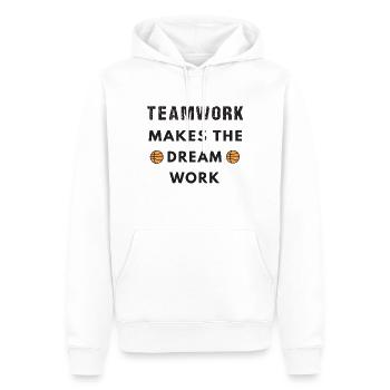 Cadeau de basket-ball au cadeau d'entraîneur de maman d'équipe de joueur - Sweat à capuche Premium bio Homme - blanc - Devant - Nico (187cm)