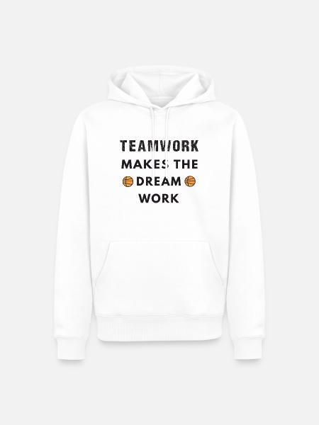 Basketball Geschenk an Spieler Team Mom Coach Geschenk - Männer Premium Bio Hoodie - Weiß