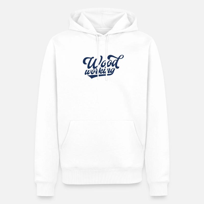 Team bûcheron bûcheron bûcheron bûcheron - Sweat à capuche Premium bio Homme - blanc