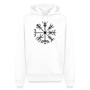 Wikinger Kompass Vegvisir Nordisches Zeichen - Männer Premium Bio Hoodie - Weiß - Vorne - Nico (187cm)