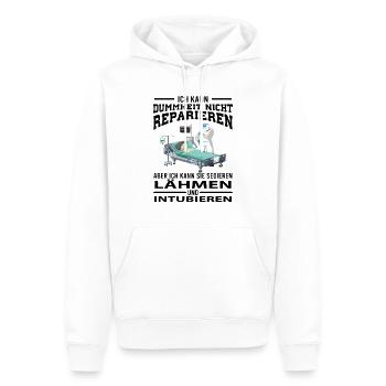 Spruch für Arzt - Männer Premium Bio Hoodie - Weiß - Vorne - Nico (187cm)