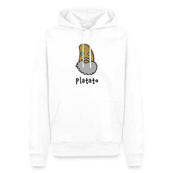 Philosoph Platon Kartoffel Philosophie - Männer Premium Bio Hoodie - Weiß - Vorne - Nico (187cm)