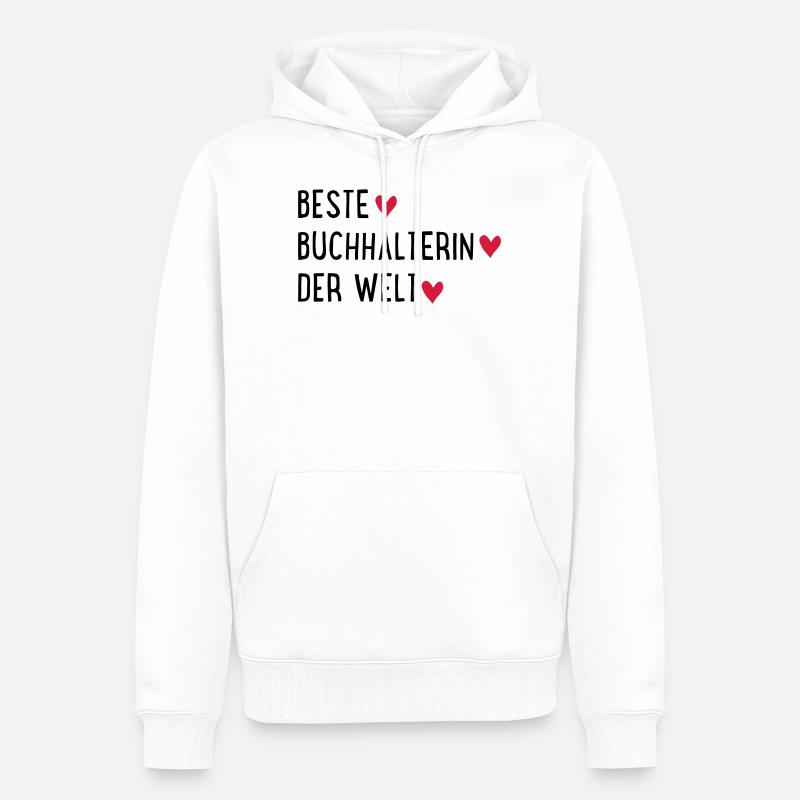 Buchhalterin - Männer Premium Bio Hoodie - Weiß