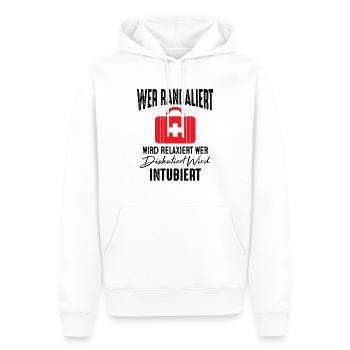 Krankenschwester Geschenk - Männer Premium Bio Hoodie - Weiß - Vorne - Nico (187cm)