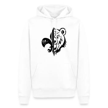 Scout Lys ours Used - Sweat à capuche Premium bio Homme - blanc - Devant - Nico (187cm)