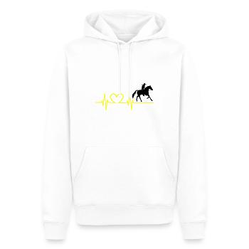 Les chevaux EKG adorent - Sweat à capuche Premium bio Homme - blanc - Devant - Nico (187cm)