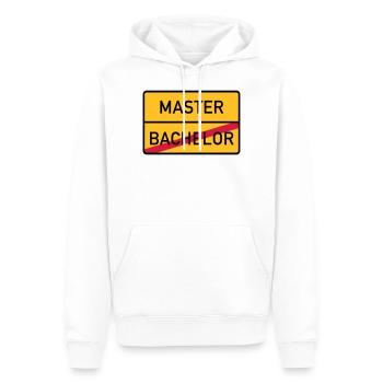 master - Männer Premium Bio Hoodie - Weiß - Vorne - Nico (187cm)