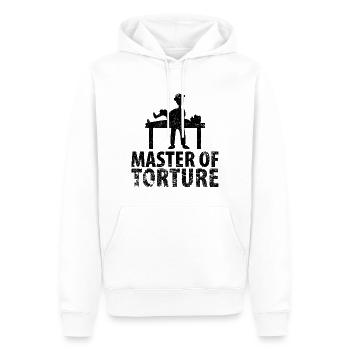 Physiotherapeut Humorvoll Geschenk Spruch Lustig - Männer Premium Bio Hoodie - Weiß - Vorne - Nico (187cm)