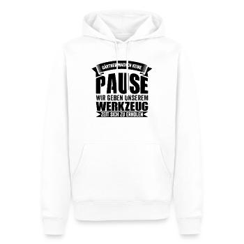 Lustiger Gärtner Spruch - Männer Premium Bio Hoodie - Weiß - Vorne - Nico (187cm)