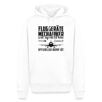 Fluggerätmechaniker Flugzeug Mechaniker Geschenk - Männer Premium Bio Hoodie - Weiß - Vorne - Nico (187cm)