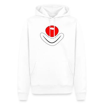 Ich bin ein Clown - Männer Premium Bio Hoodie - Weiß - Vorne - Nico (187cm)