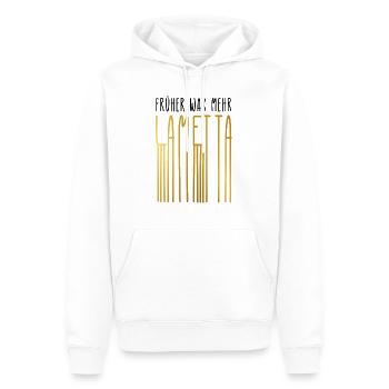 Früher Mehr Lametta Filmzitat Weihnachten Spruch - Männer Premium Bio Hoodie - Weiß - Vorne - Nico (187cm)