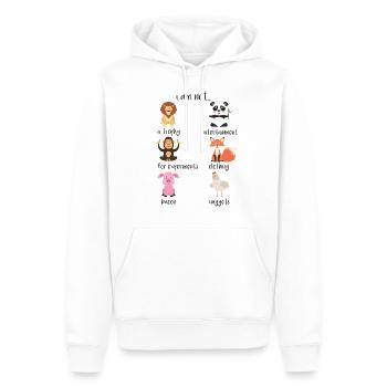 Animaux végétariens cadeau végétalien - Sweat à capuche Premium bio Homme - blanc - Devant - Nico (187cm)