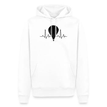 Ballonfahrt Heissluftballon Herzschlag Ballonflug - Männer Premium Bio Hoodie - Weiß - Vorne - Nico (187cm)