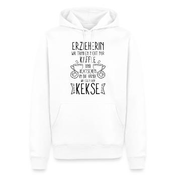 Erzieherin Abschiedsgeschenk - Männer Premium Bio Hoodie - Weiß - Vorne - Nico (187cm)