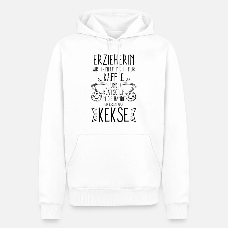 Erzieherin Abschiedsgeschenk - Männer Premium Bio Hoodie - Weiß