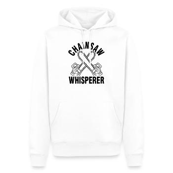 Scie à chaîne forestier bûcheron forestier - Sweat à capuche Premium bio Homme - blanc - Devant - Nico (187cm)