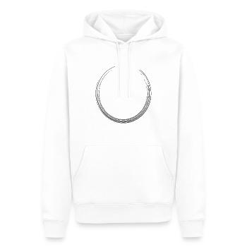 Circle - Men’s Premium Organic Hoodie - white - Front - Nico (187cm)