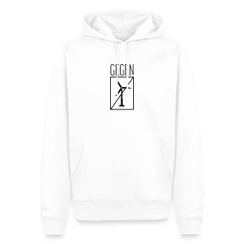 Gegen Windkraft Windrad Windenergie Gegner - Männer Premium Bio Hoodie - Weiß - Vorne - Nico (187cm)