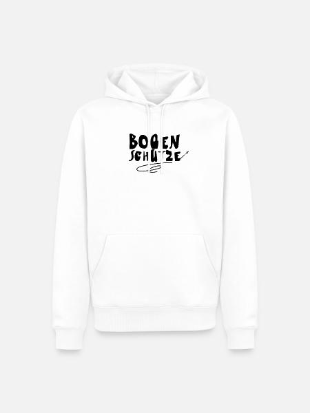 Bogenschütze Bogenschießen Bogen Pfeil - Männer Premium Bio Hoodie - Weiß