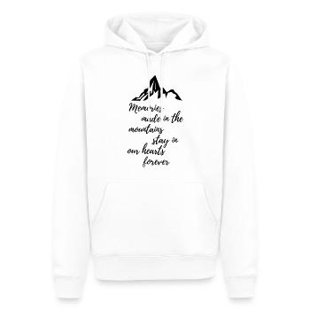 Hiking mountains mountain range - Men’s Premium Organic Hoodie - white - Front - Nico (187cm)
