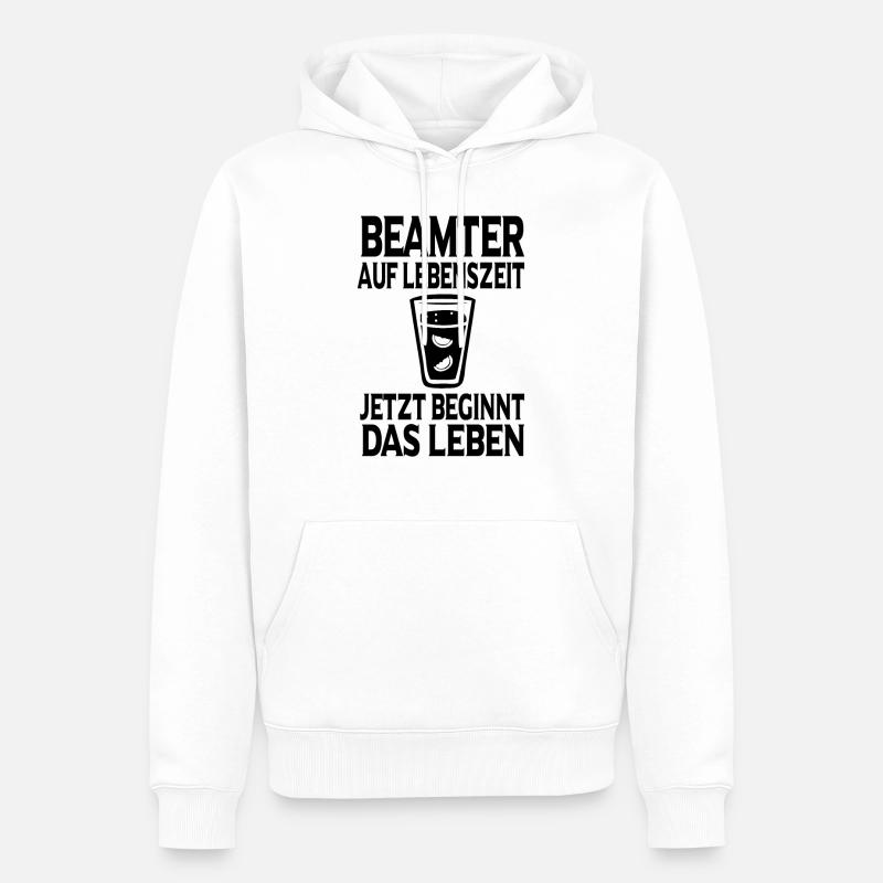 Beamter Verbeamtung Geschenk - Männer Premium Bio Hoodie - Weiß