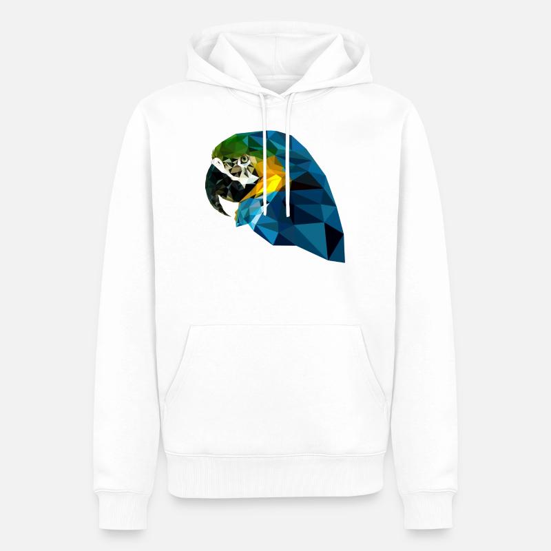 Perroquet - Sweat à capuche Premium bio Homme - blanc