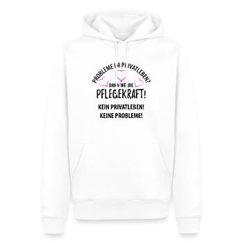 Altenpfleger - Pflege - Männer Premium Bio Hoodie - Weiß - Vorne - Nico (187cm)