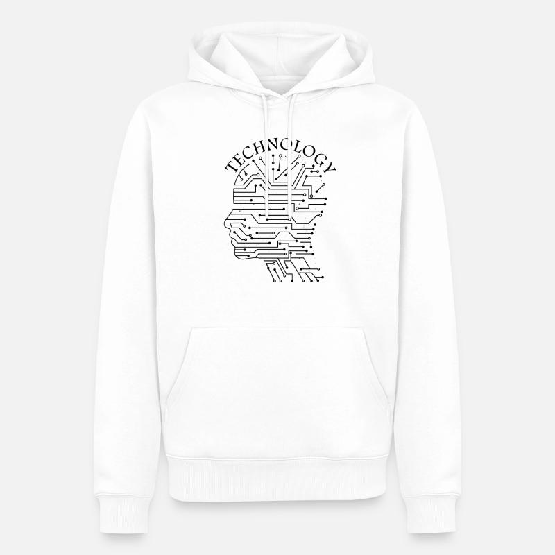 Idée cadeau de technologie - Sweat à capuche Premium bio Homme - blanc