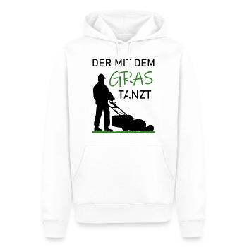 Rasenmähen Lustiger Spruch Rasen Gras Geschenk - Männer Premium Bio Hoodie - Weiß - Vorne - Nico (187cm)