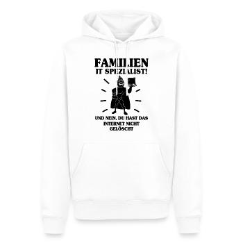 ITler - Männer Premium Bio Hoodie - Weiß - Vorne - Nico (187cm)