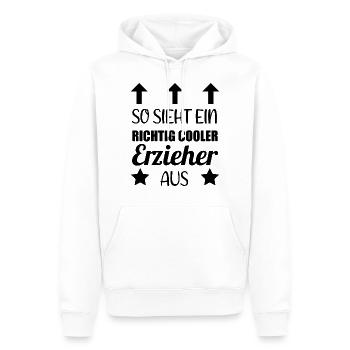 Cooler Erzieher Spruch Kindergärtner Geschenk - Männer Premium Bio Hoodie - Weiß - Vorne - Nico (187cm)