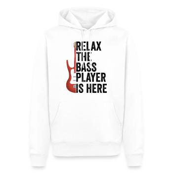 E-Bass Bass Bassist Bass-Gitarrist Geschenk - Männer Premium Bio Hoodie - Weiß - Vorne - Nico (187cm)