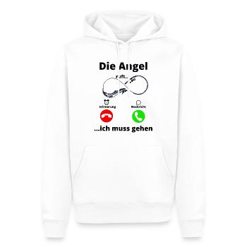 Angeln, Fischen, Fischer, Meer, Fisch, Geschenk - Männer Premium Bio Hoodie - Weiß - Vorne - Nico (187cm)