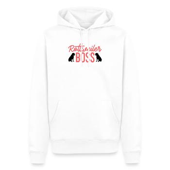 Rottweiler Boss - Männer Premium Bio Hoodie - Weiß - Vorne - Nico (187cm)