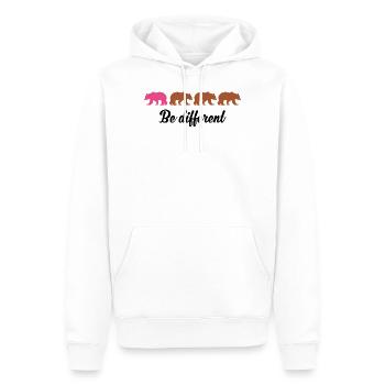 Be Different Ours Drôles Soyez Différent Cadeau - Sweat à capuche Premium bio Homme - blanc - Devant - Nico (187cm)