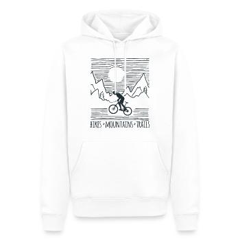 Mountainbike-Fahrer Fahrradfahren MTB-Radfahren - Männer Premium Bio Hoodie - Weiß - Vorne - Nico (187cm)