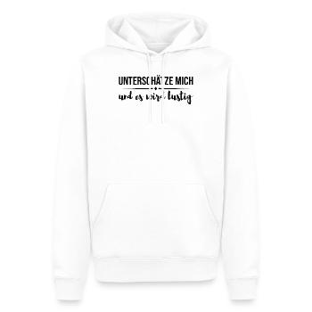 lustiges freches Sprüche Geschenk - Männer Premium Bio Hoodie - Weiß - Vorne - Nico (187cm)