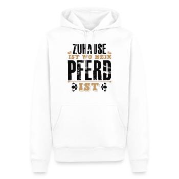 Zuhause Ist Wo Mein PFERD Ist Pferde - Männer Premium Bio Hoodie - Weiß - Vorne - Nico (187cm)