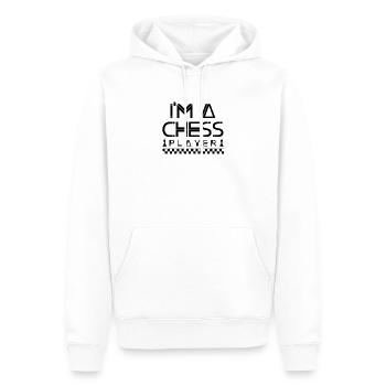 Ich bin ein Schach Spieler Spielen Schachspieler - Männer Premium Bio Hoodie - Weiß - Vorne - Nico (187cm)