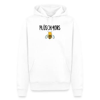 Plüschmors Plattdeutsch Hummel Biene Imker - Männer Premium Bio Hoodie - Weiß - Vorne - Nico (187cm)