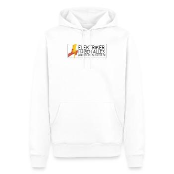 Elektriker Elektromeister Handwerker - Männer Premium Bio Hoodie - Weiß - Vorne - Nico (187cm)