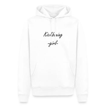 kickboxing girl - Männer Premium Bio Hoodie - Weiß - Vorne - Nico (187cm)